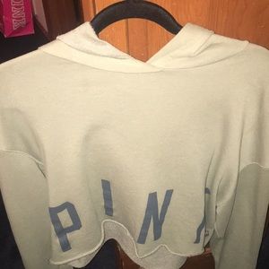 Olive green pink hoodie